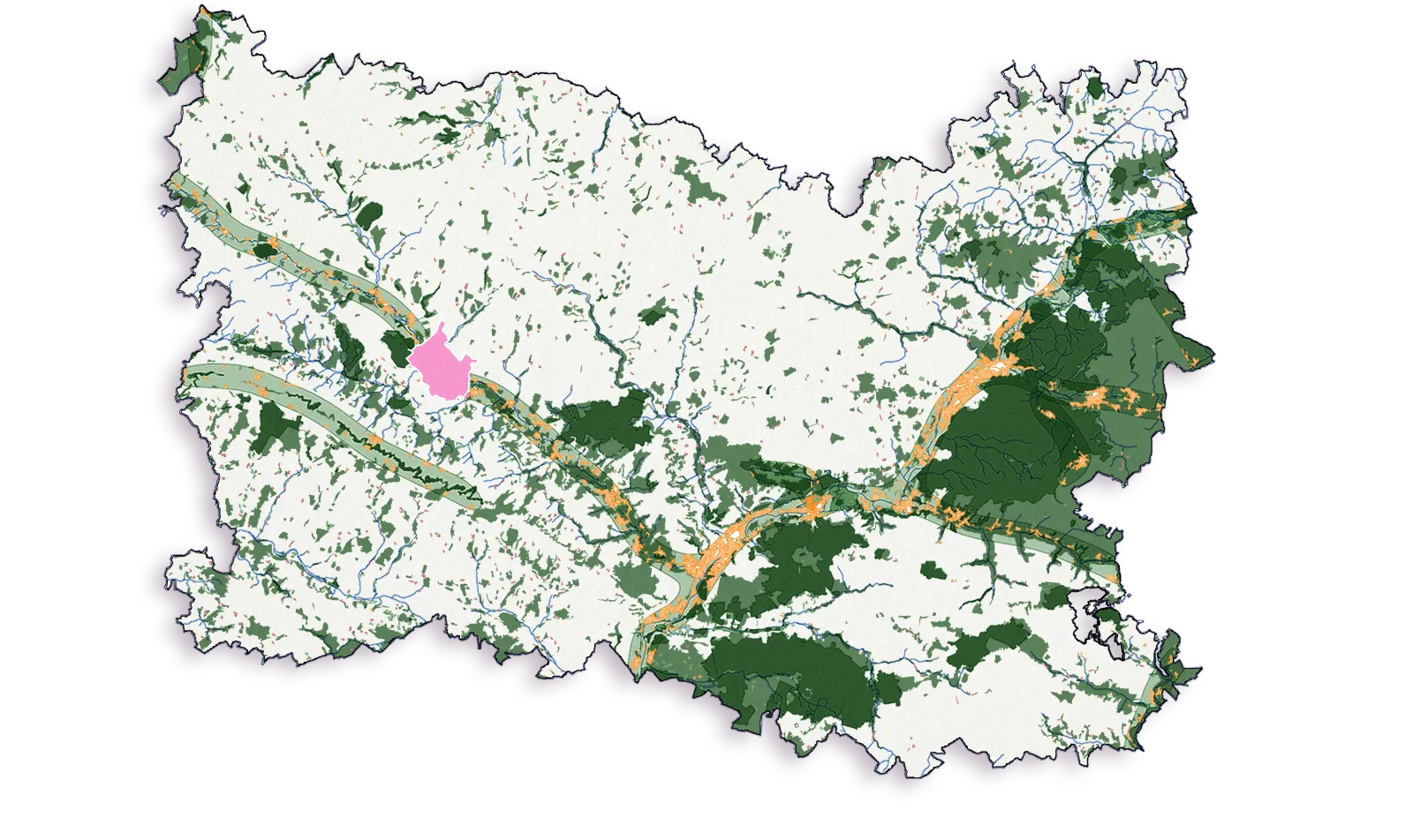 Carte trame verte