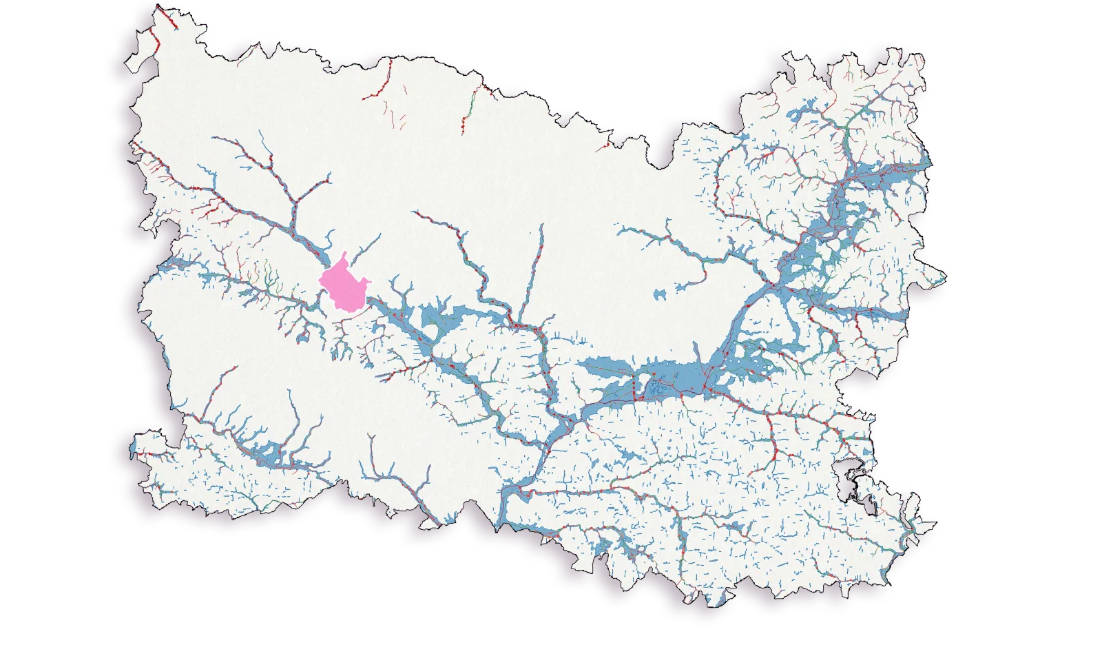 Carte trame bleue