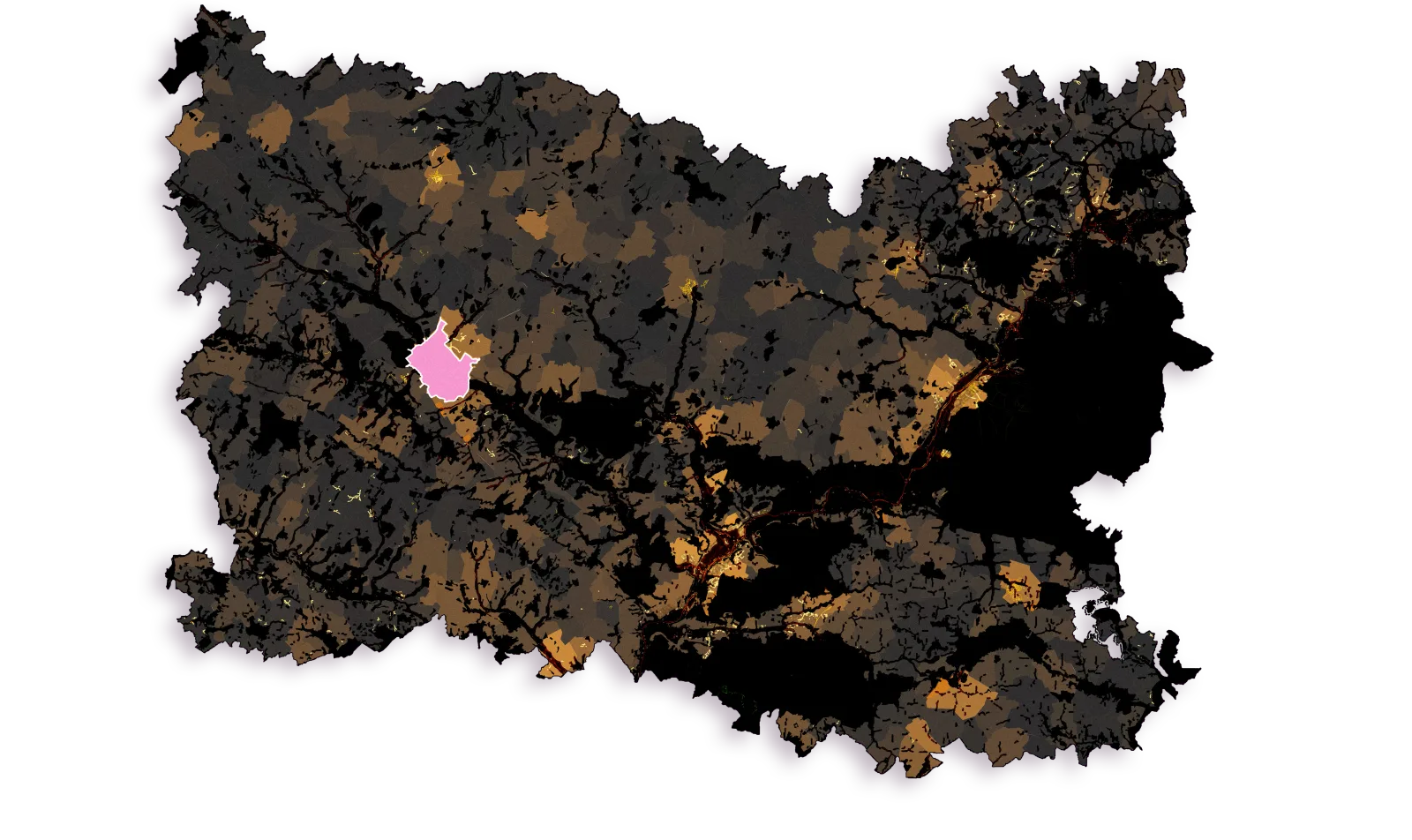 Carte trame noire
